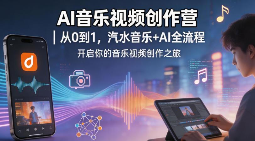 AI音乐视频创作营|从0到1,汽水音乐+AI全流程,开启你的音乐视频创作之旅 图1