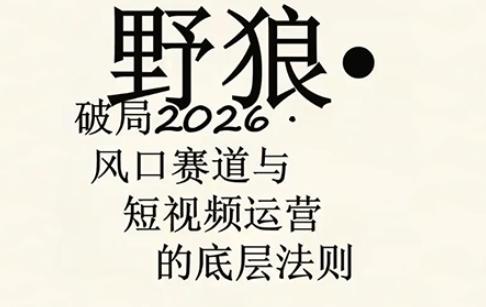 野狼团队·多平台实操运营课，覆盖AI口播、服装、好物、漫剪等热门玩法（更新4月29日） 图1
