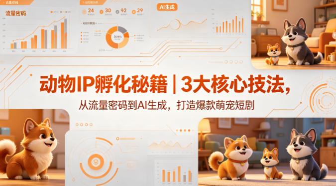 动物IP孵化秘籍|3大核心技法,从流量密码到AI生成,打造爆款萌宠短剧 图1