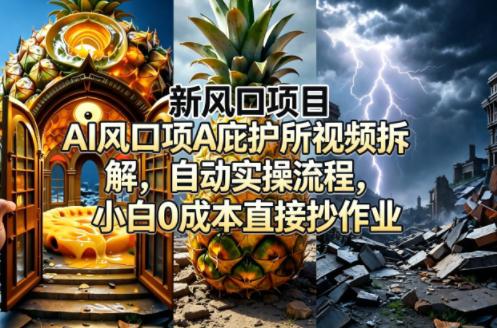 新风口项目AI庇护所视频拆解，自动实操流程，小白0成本直接抄作业 图1