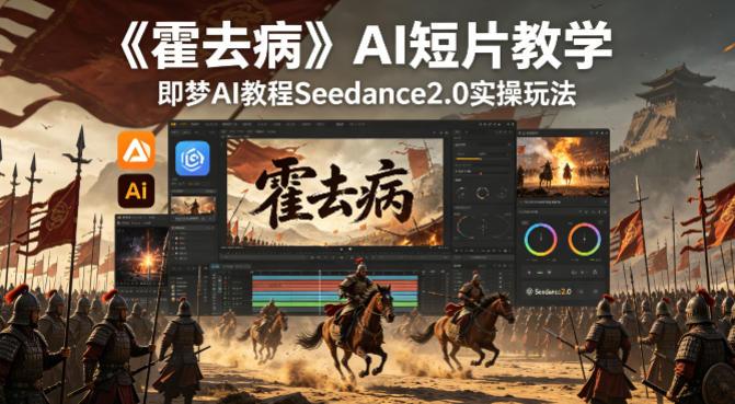 《霍去病》AI短片教学,即梦AI教程Seedance2.0实操玩法 图1