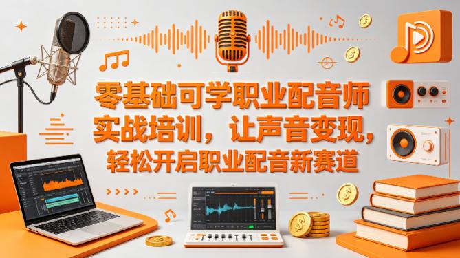 零基础可学职业配音师实战培训,让声音变现,轻松开启职业配音新赛道 图1