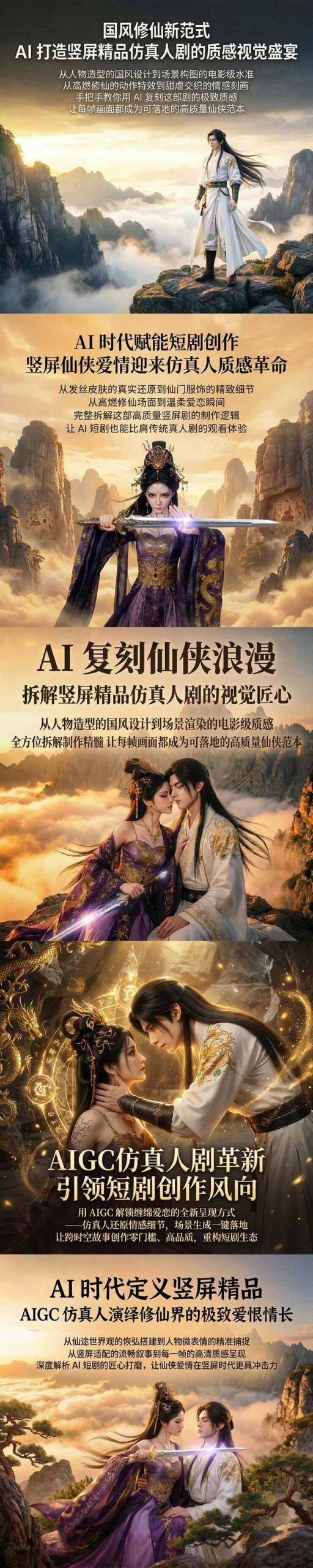 AIGC 仿真人短剧创作革新,解锁仙侠爱恋全新呈现,一键出高质场景,零门槛打造爆款剧集 图1