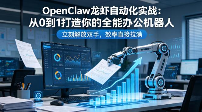 OpenClaw龙虾自动化实战：从0到1打造你的全能办公机器人，立刻解放双手，效率直接拉满 图1