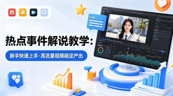 某大V的热点事件解说教学，新手也能快速上手，稳定产出高流量解说视频 图1