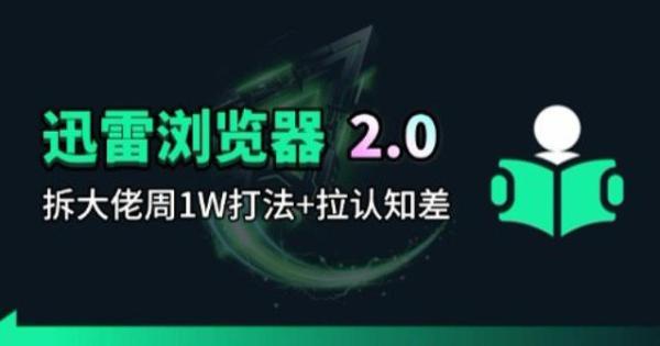 迅雷浏览器项目2.0_拆个大佬周1W的打法 图1