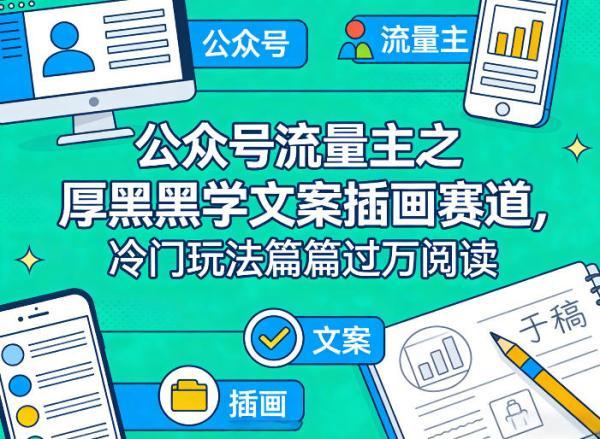 公众号流量主之厚黑学文案插画赛道，冷门玩法篇篇过万阅读 图1