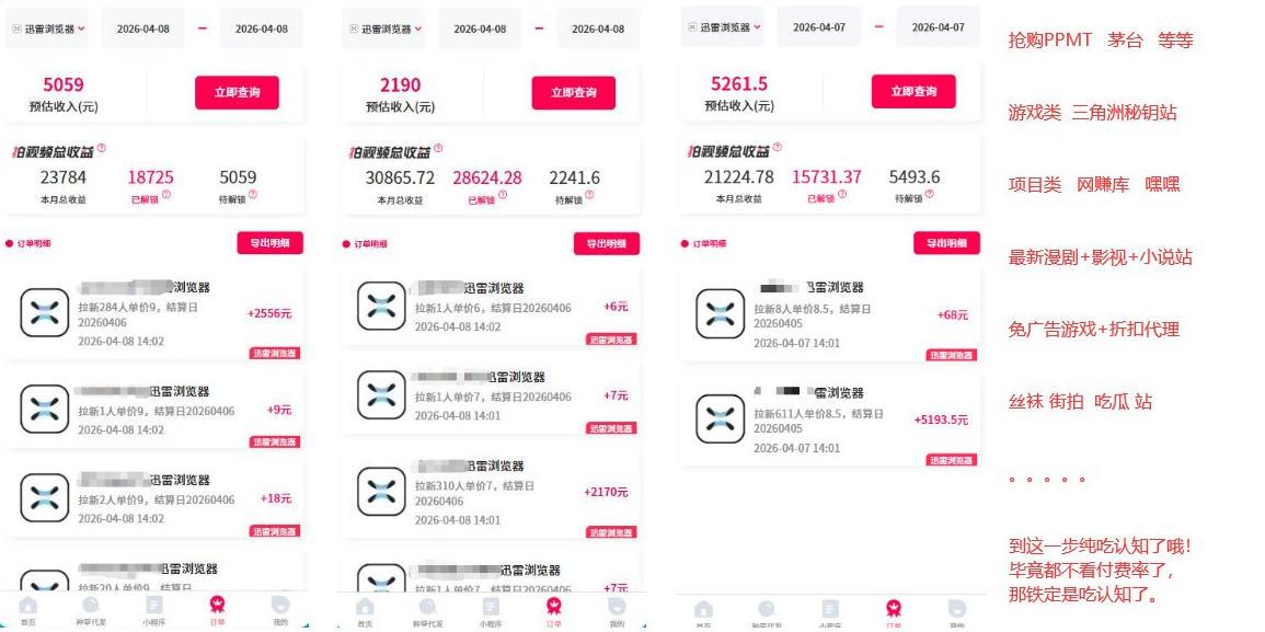 迅雷浏览器项目2.0_拆个大佬周1W的打法 图1