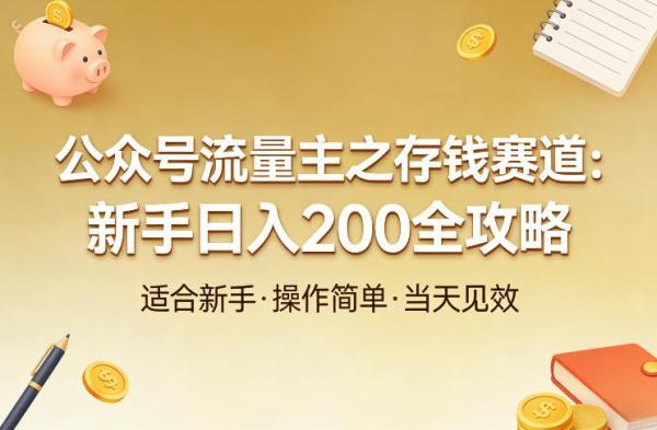 公众号流量主之存钱赛道，贴合当下需求，适合新手，一天收益2张 图1