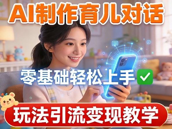 AI制作育儿对话，零基础轻松上手，玩法引流变现教学 图1