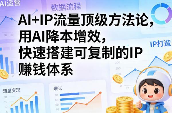 AI+IP流量顶级方法论，用AI降本增效，快速搭建可复制的IP賺钱体系 图1