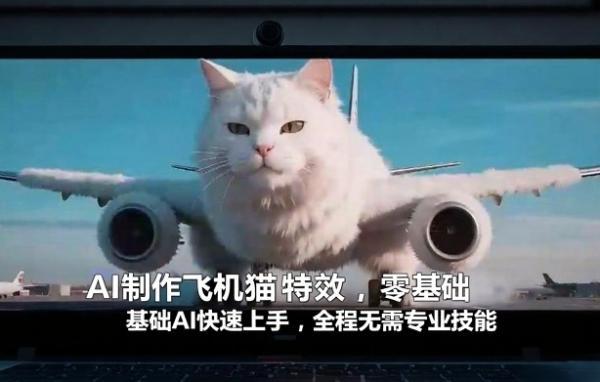 AI制作飞机猫特效，零基础AI快速上手，全程无需专业技能 图1