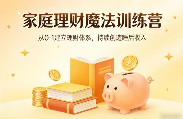 家庭理财魔法训练营，从0-1建立理财体系，持续创造睡后收入 图1