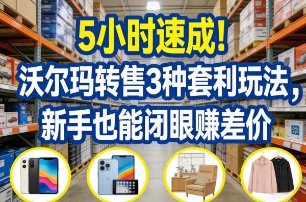 5小时速成！沃尔玛转售3种套利玩法，新手也能闭眼賺差价 图1