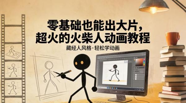 零基础也能出大片，超火的火柴人动画教程（藏经人风格） 图1
