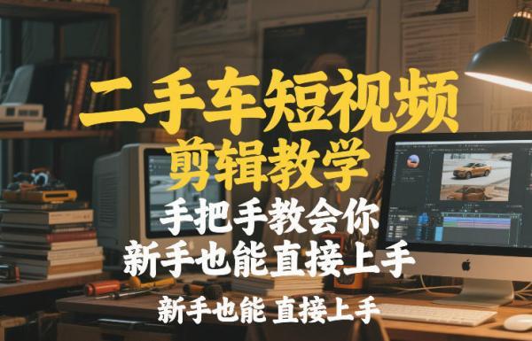 二手车短视频剪辑教学，手把手教会你，新手也能直接上手 图1