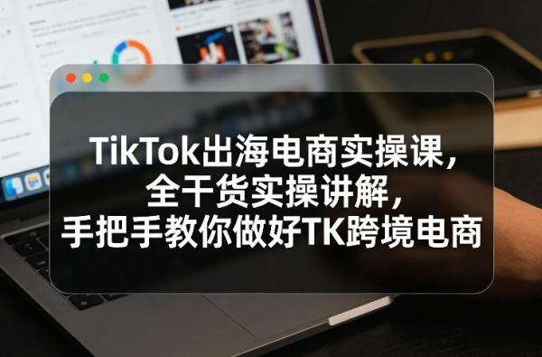TikTok出海电商实操课，全干货实操讲解，手把手教你做好TK跨境电商 图1