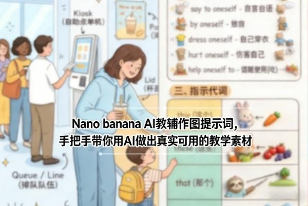 Nano banana AI教辅作图提示词，手把手带你用AI做出真实可用的教学素材 图1