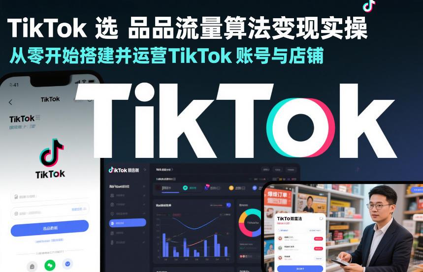 TikTok选品流量算法变现实操，从零开始搭建并运营TikTok账号与店铺 图1