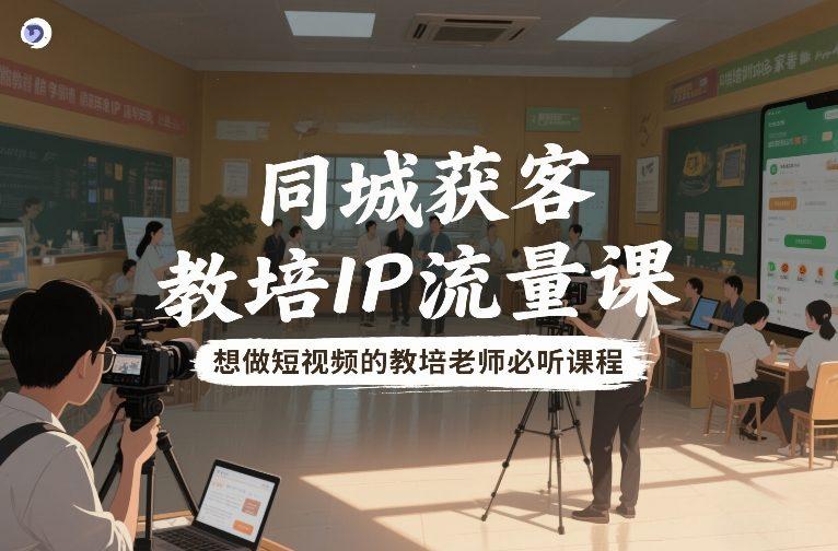 同城获客,教培IP流量课,想做短视频的教培老师必听课程 图1