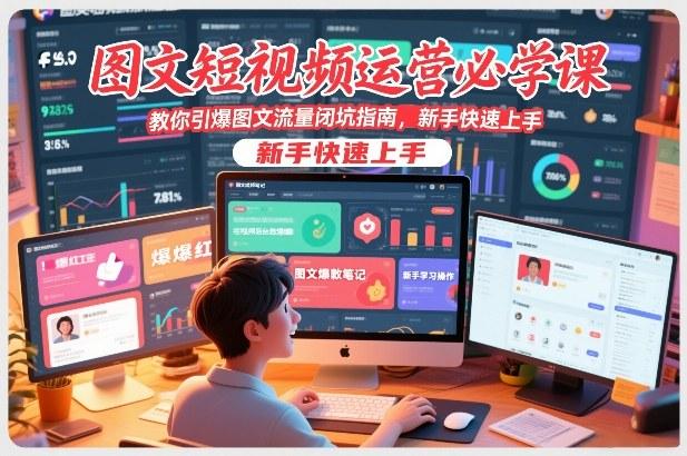图文短视频运营必学课，教你引爆图文流量闭坑指南，新手快速上手 图1