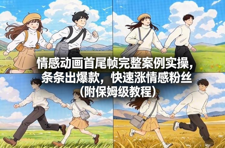 情感动画首尾帧完整案例实操，条条出爆款，快速涨情感粉丝（附保姆级教程） 图1