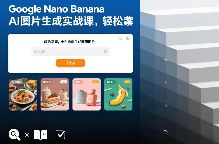Google Nano Banana AI图片生成实战课，轻松掌握，小白也能生成商用图片 图1