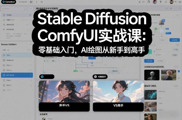 Stable Diffusion ComfyUI实战课：零基础入门，AI绘图从新手到高手 图1