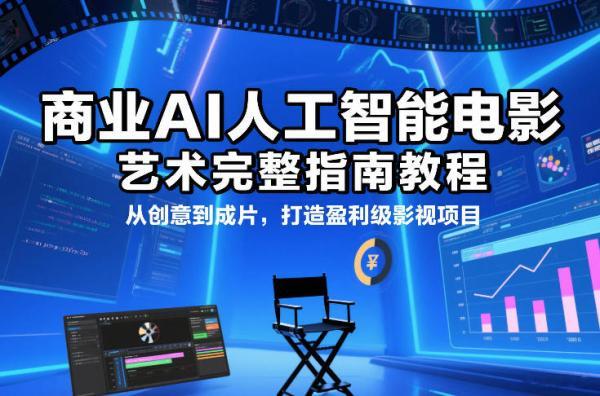 商业AI人工智能电影制作的艺术完整指南教程，从创意到成片，打造盈利级影视项目 图1