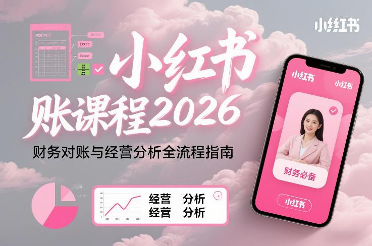 小红书对账课程2026，财务对账与经营分析全流程指南 图1