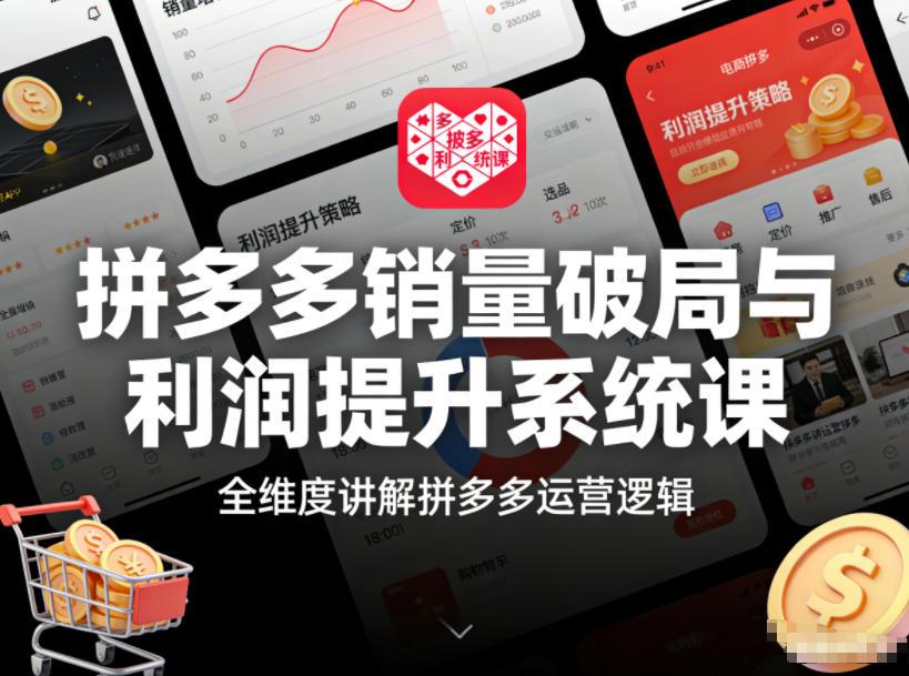 拼多多销量破局与利润提升系统课，全维度讲解拼多多运营逻辑 图1