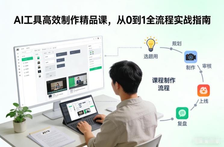 AI工具高效制作精品课，从0到1全流程实战指南 图1