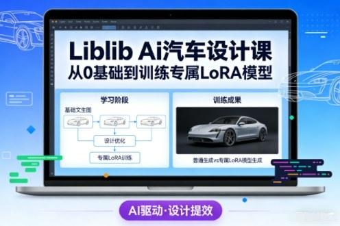 Liblib Ai汽车设计课，从0基础文生图，到教你训练专属设计和风格LoRA模型 图1