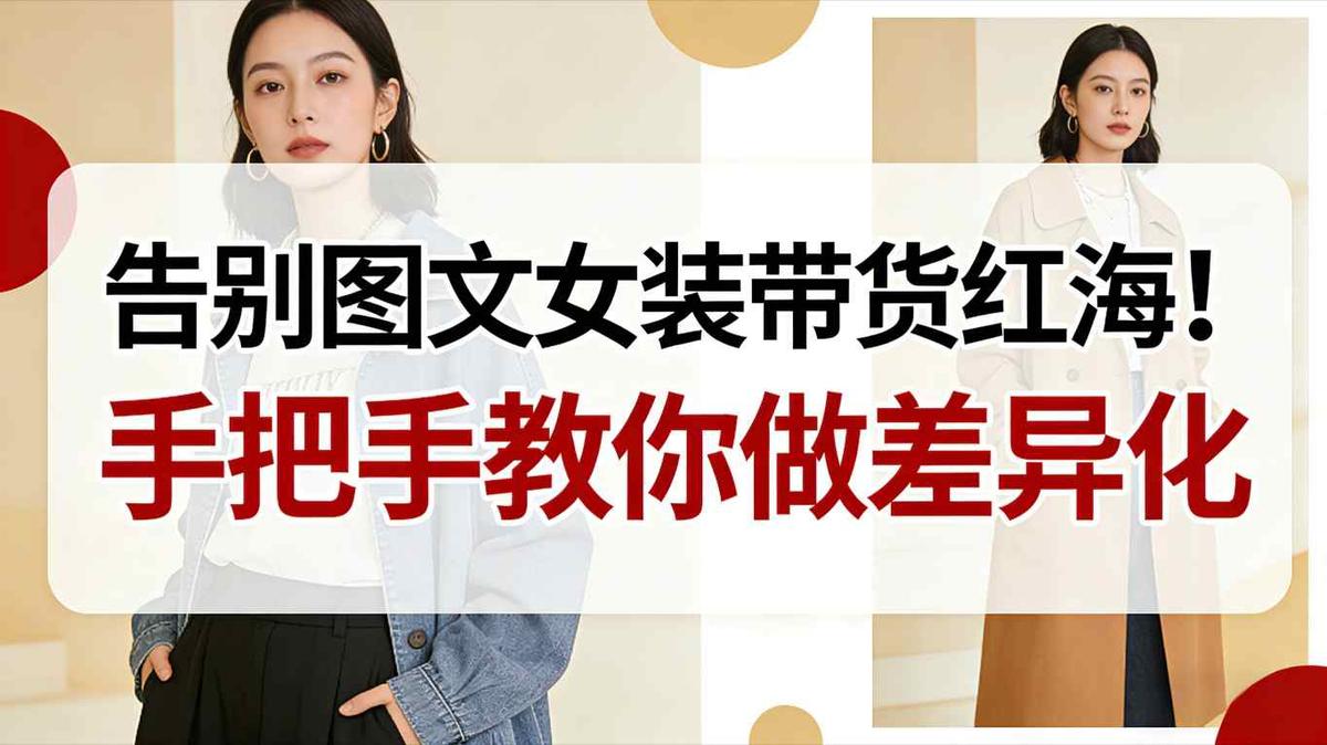 告别图文女装带货红海！手把手教你做差异化，新手也能弯道超车 图1