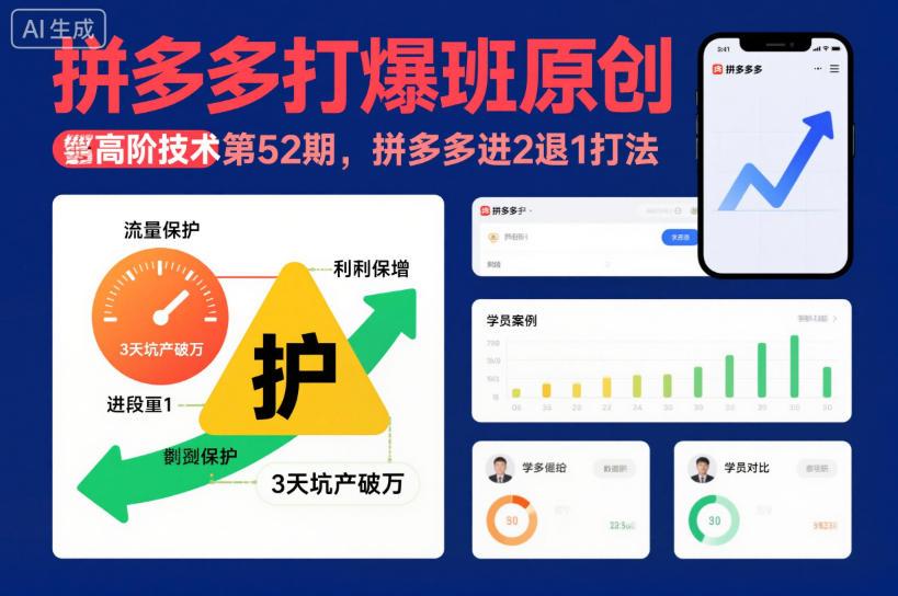 拼多多打爆班原创高阶技术第52期，拼多多进2退1打法 图1