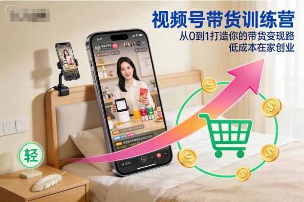视频号带货训练营，从0到1打造你的带货变现路，低成本在家创业 图1
