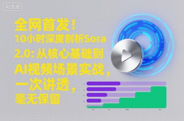 全网首发！10小时深度剖析Sora 2.0：从核心基础到AI视频场景实战，一次讲透，毫无保留 图1