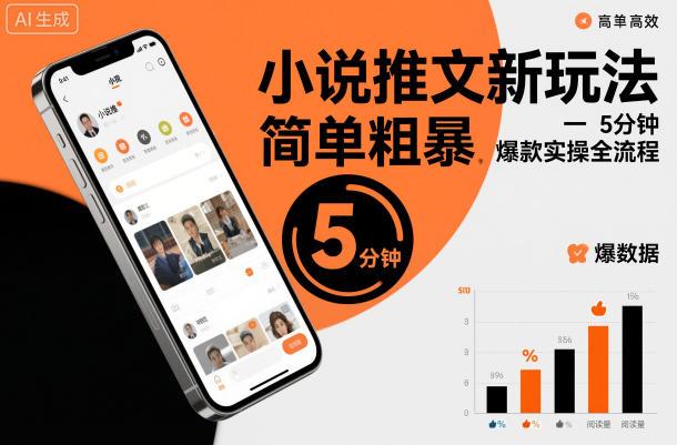 小说推文新玩法，简单粗爆，5分种一个爆款实操全流程 图1
