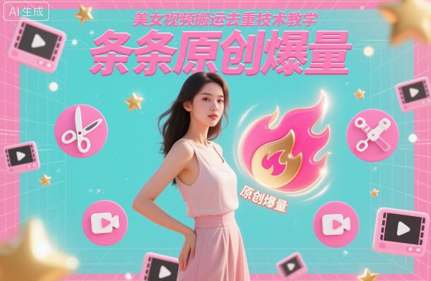 美女视频搬运去重技术教学，条条原创爆量 图1