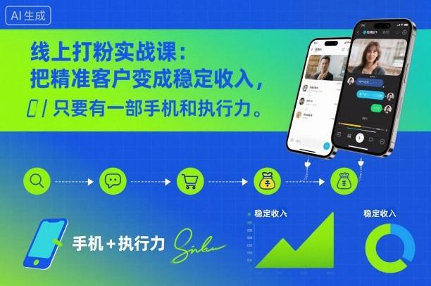 线上打粉实战课：把精准客户变成稳定收入，只要有一部手机和执行力 图1