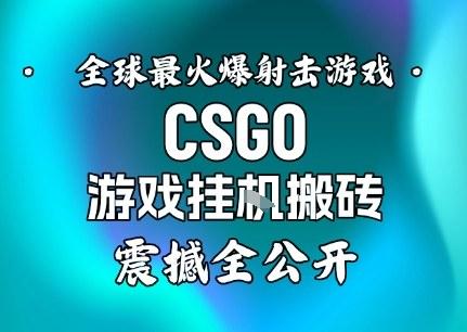 【年底大揭秘】基于全球最火爆的射击CSGO游戏挂G搬砖，日入5张+，震撼公开 图1