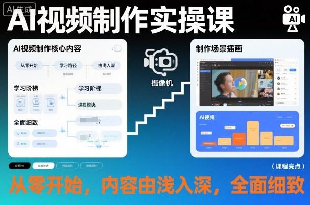 AI视频制作实操课，从零开始，内容由浅入深，全面细致 图1