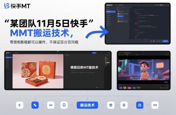 某团队11月5日快手MT搬运技术，带货和影视都可以操作，不保证百分百同框，自测 图1