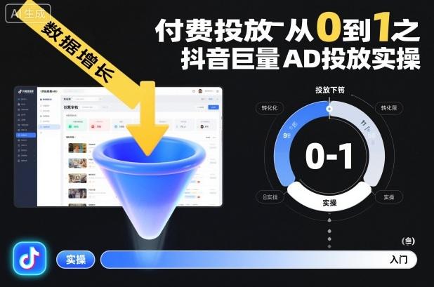 ​​‌‬‌‍⁤⁣​​⁤⁢​⁤​‍‬‬​⁤⁣‍‬⁤​⁡​⁣⁡‌‍​⁤⁣‍⁣​‌⁢⁢⁡‍⁣⁡​付费投放从0到1之抖音巨量AD投放实操 图1