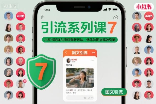 引流系列课7，小红书矩阵引流获客新玩法，低风险图文高效引流 图1