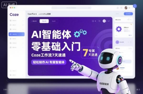AI智能体零基础入门，Coze工作流7天速通，轻松制作AI专属智能体 图1