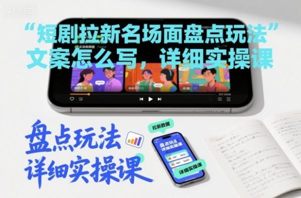 短剧拉新名场面盘点玩法文案怎么写，详细实操课 图1