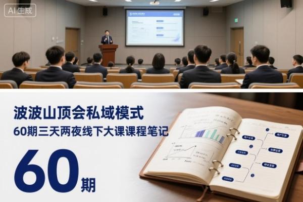 波波山顶会私域模式60期三天两夜线下大课课程笔记（文档） 图1