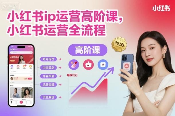 小红书ip运营高阶课，小红书运营全流程 图1
