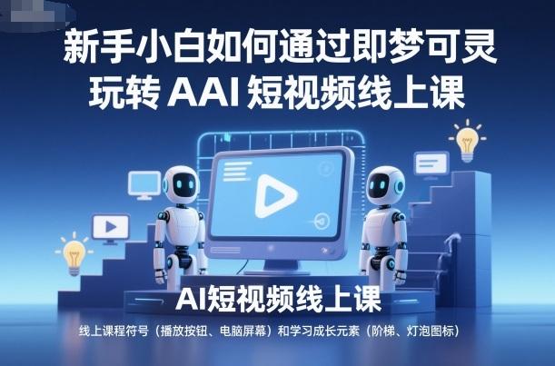 新手小白如何通过即梦可灵玩转AI短视频线上课 图1